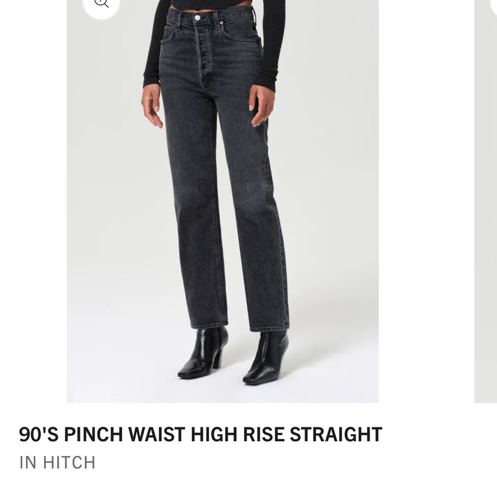 Agolde Dark faded black 90s pinch jeans